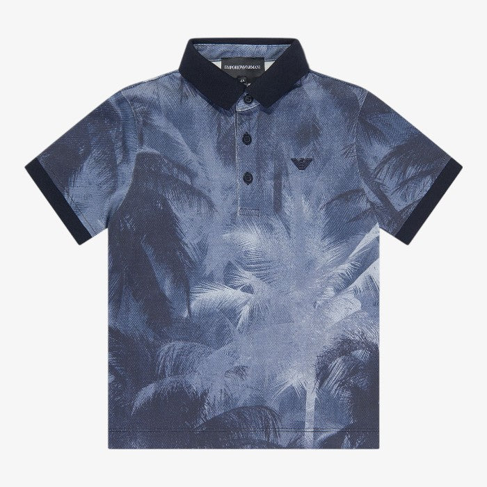 Palm Tree Polo - Blue