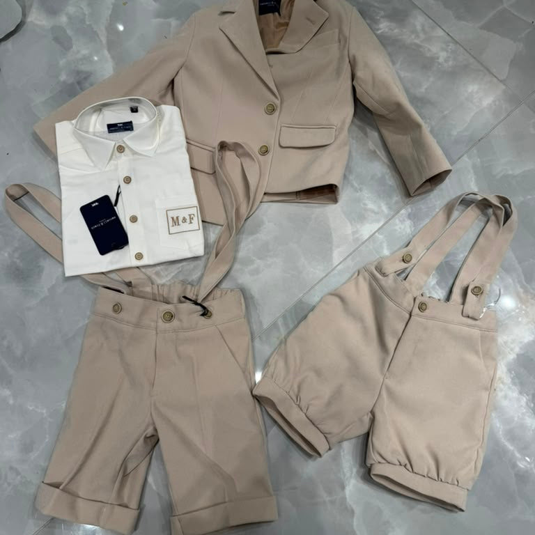 Suspender Bermuda - Beige