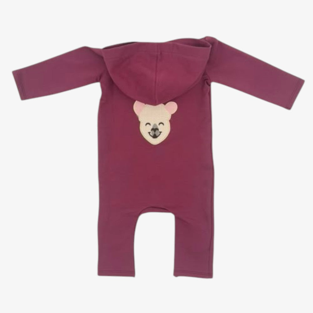 Hoodie Jumpsuit - BURGUNDY &amp; PINK