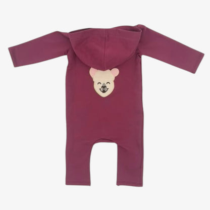 Hoodie Jumpsuit - BURGUNDY &amp; PINK