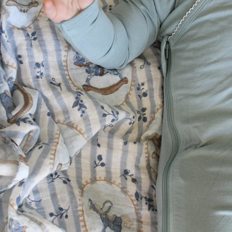 Muslin Blanket - Horse Blue