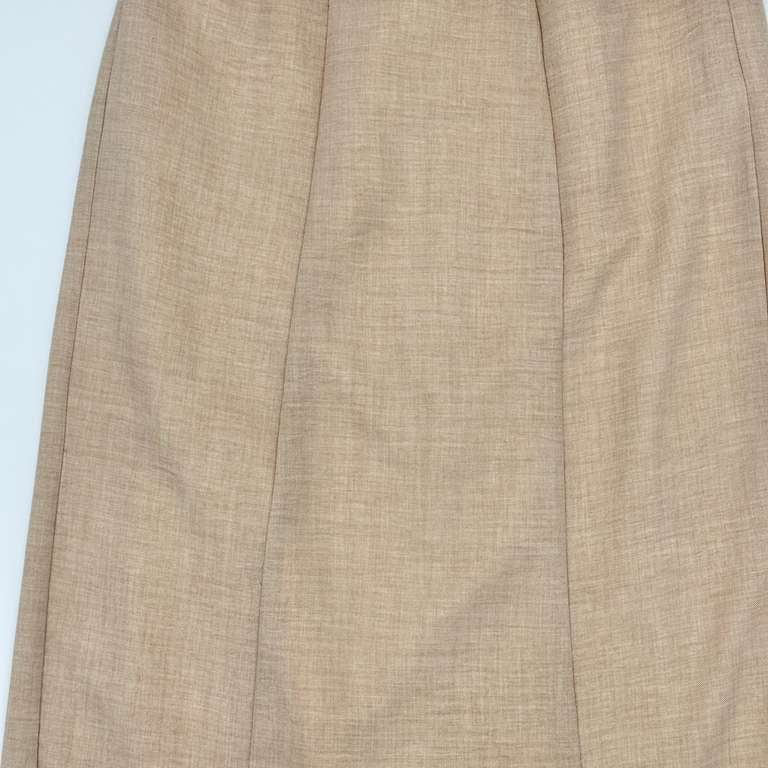 Waistband Woven Skirt - Beige