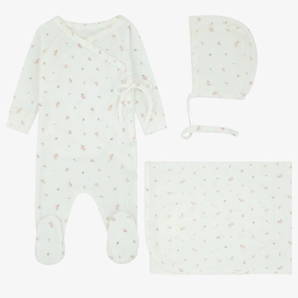 Pointelle Wrap Take me Home Set - Pink