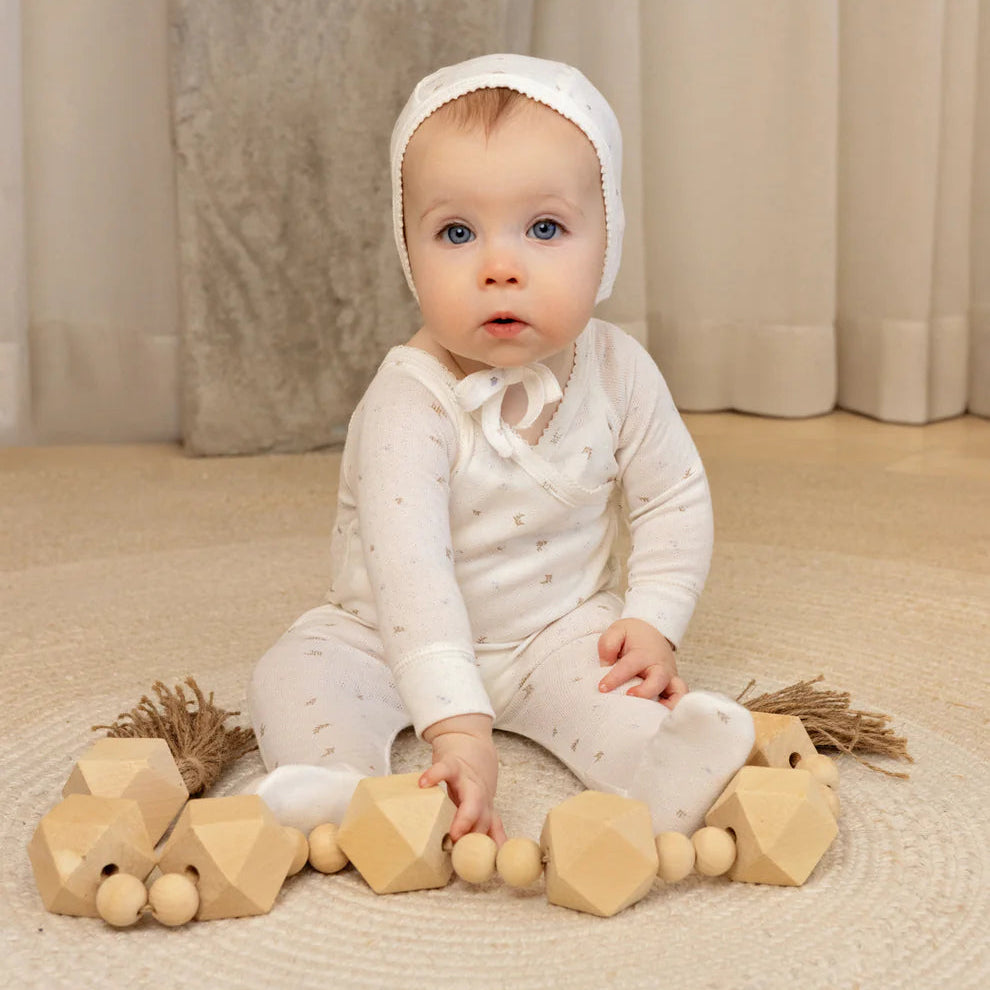 Pointelle Wrap Take me Home Set - Blue