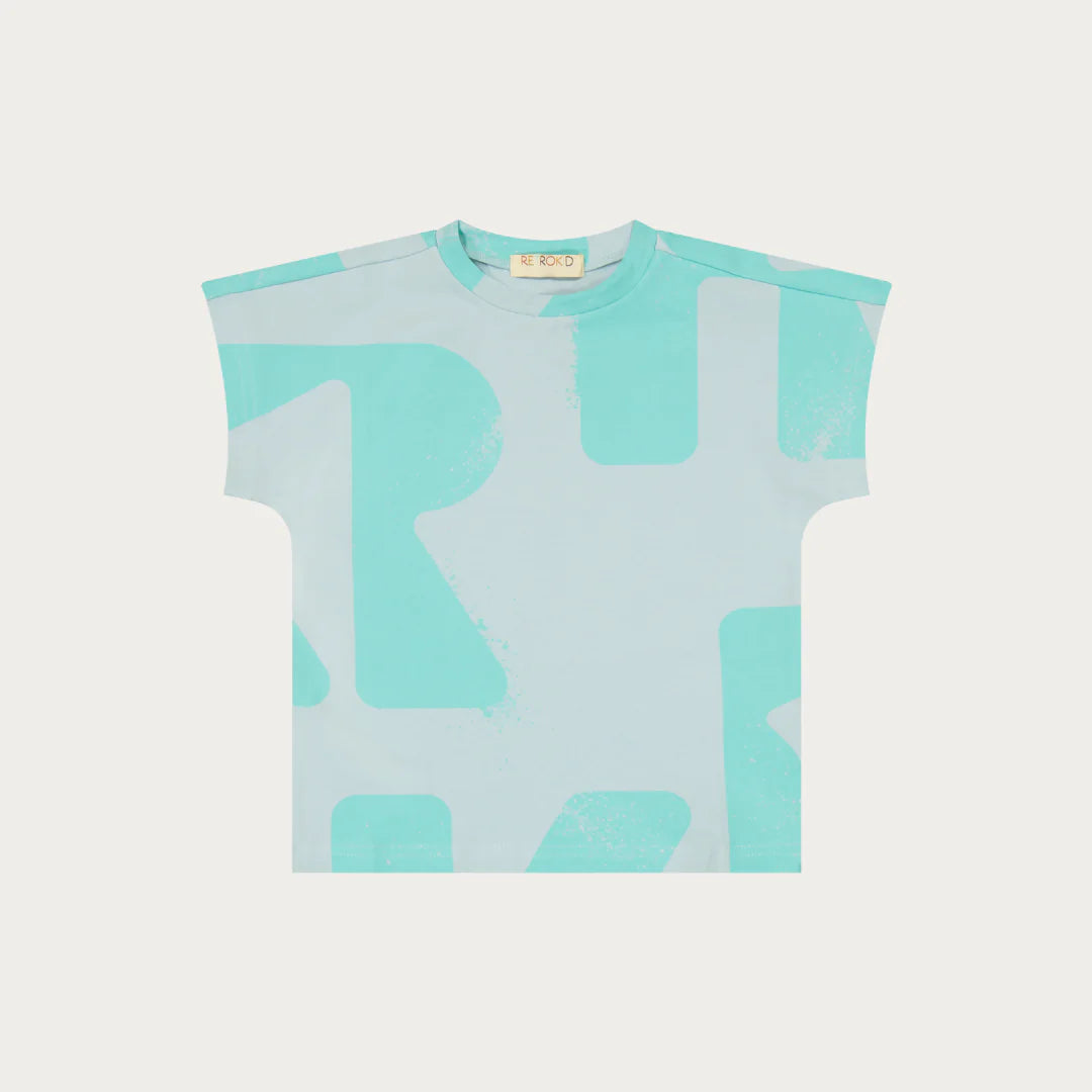 Tess Logo Top - Blue Green