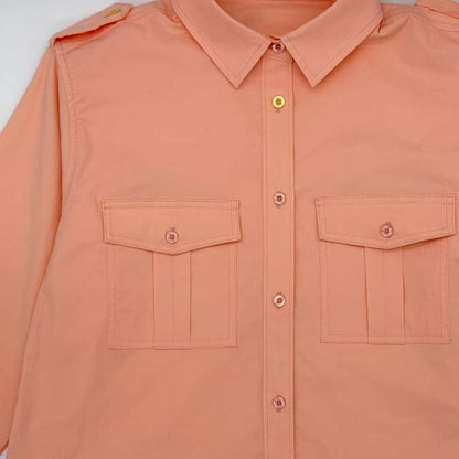 Epaulette Shirt - Peach