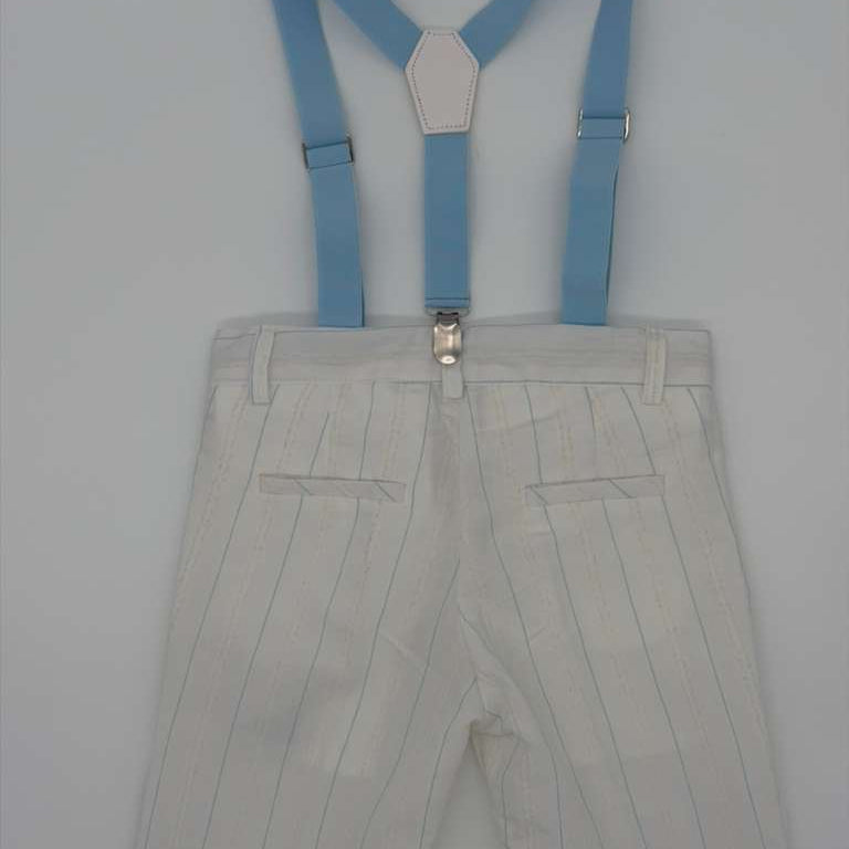 Stripe Shorts - White&amp;sky