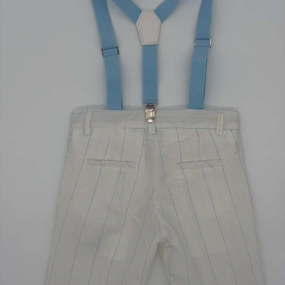 Stripe Shorts - White&amp;sky