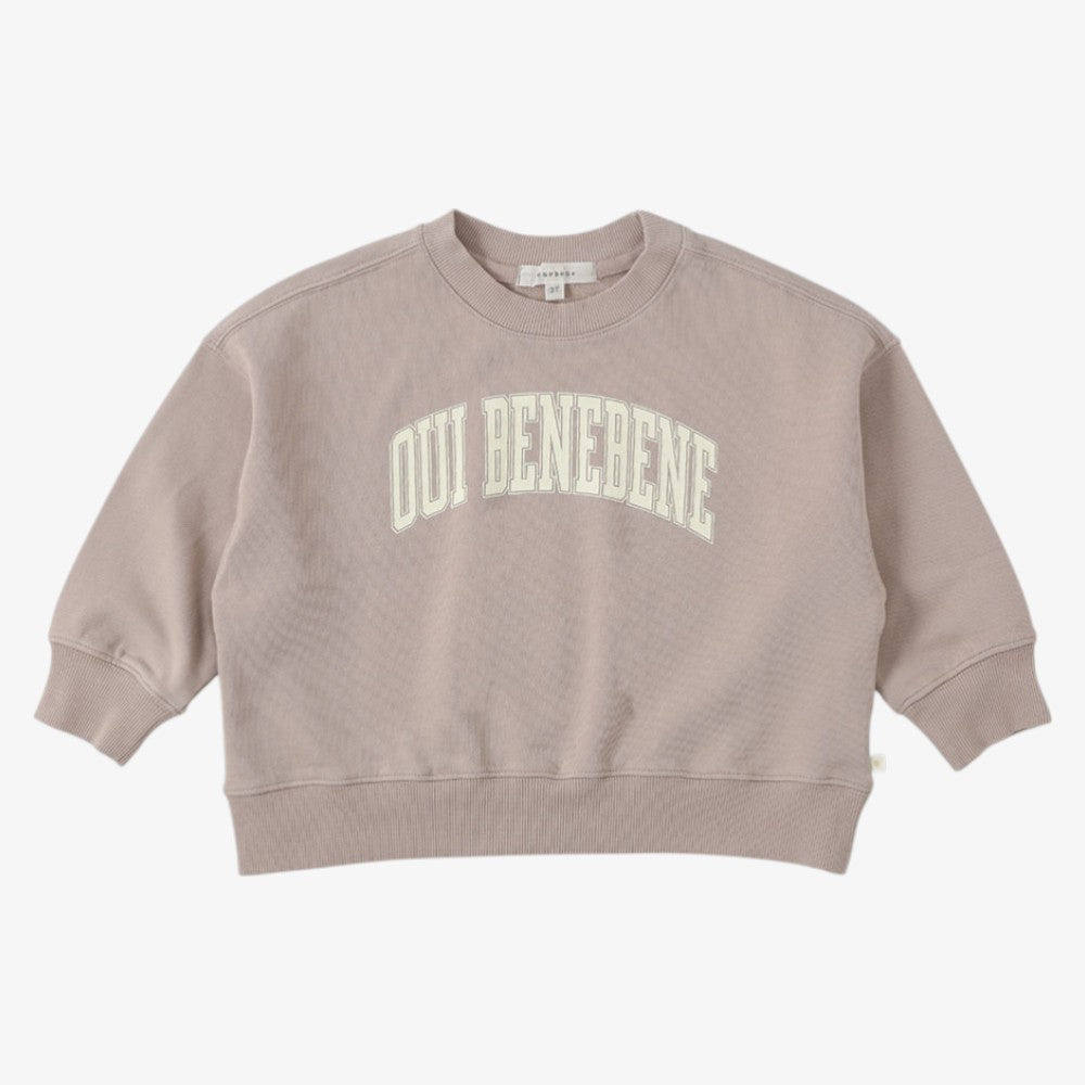 Oui Varsity Sweatshirt - Grayish Pink