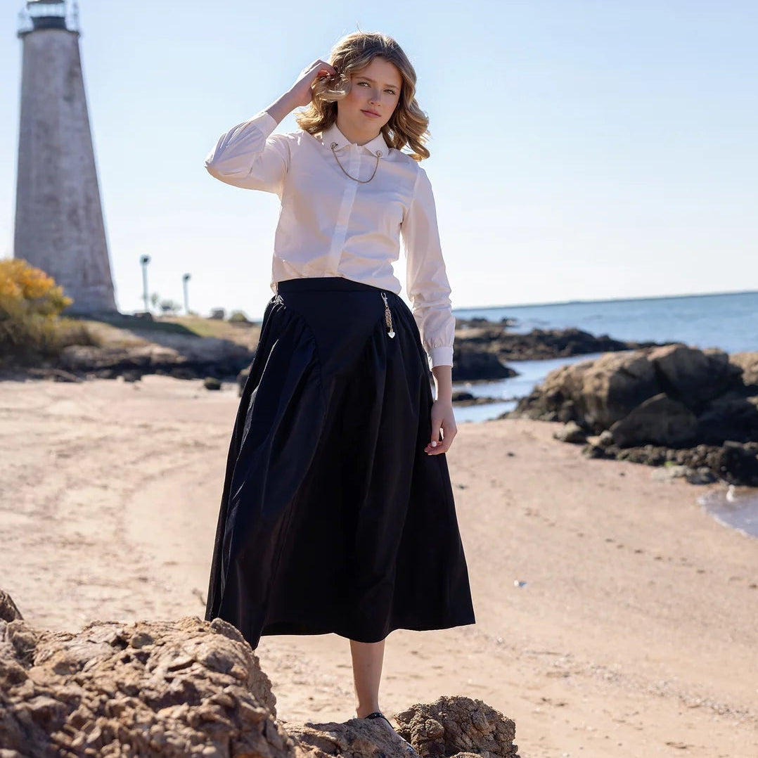 Tafetta Charm Skirt - Black