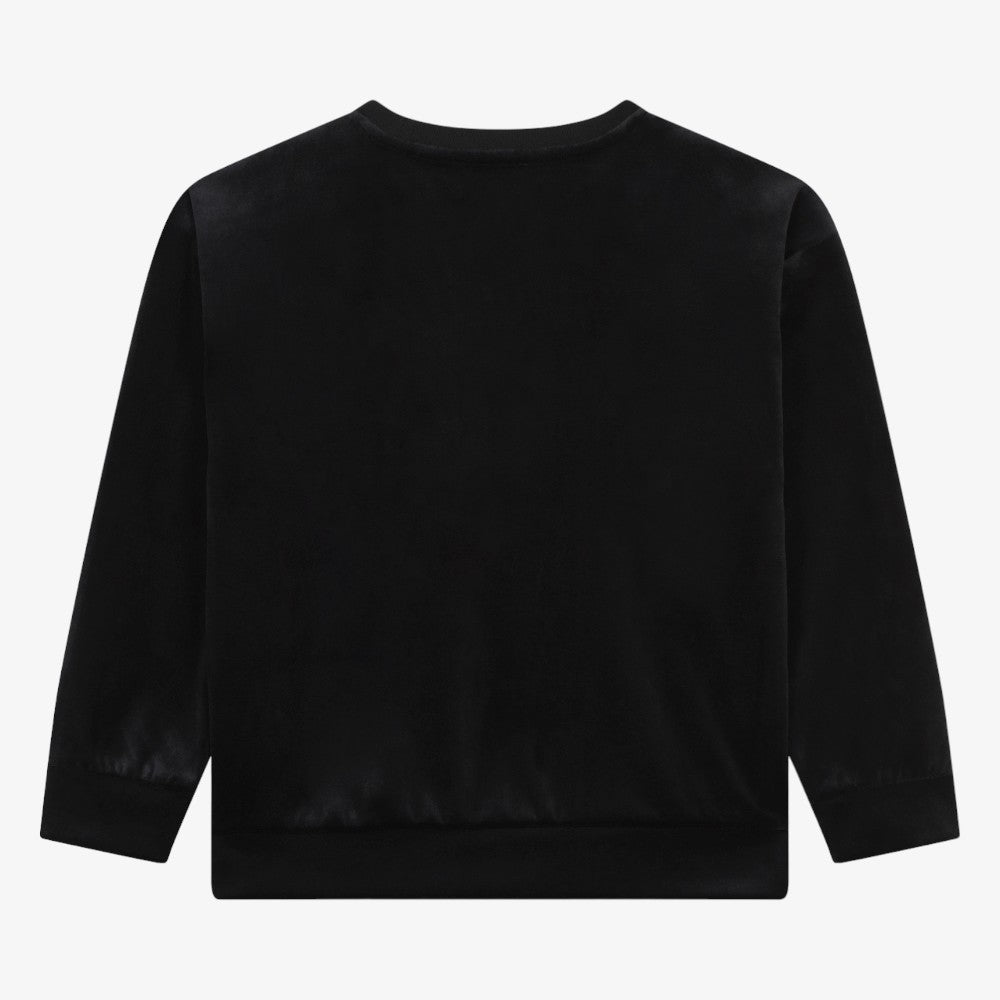 Rhinestones Sweatshirt - Black