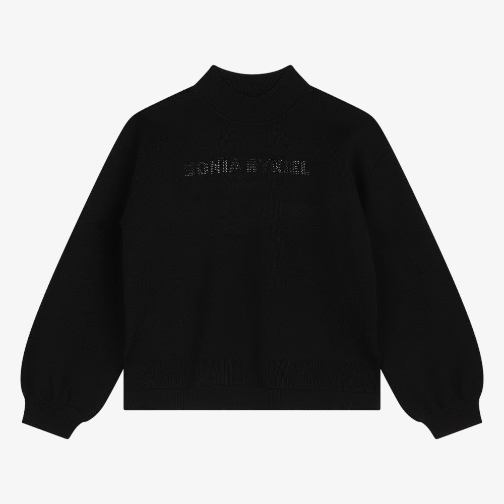 Rhinestones Logo Sweater - Black