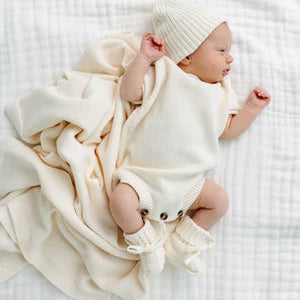 Knit Booties - Ivory