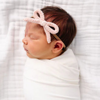 Crochet Bow Headband - Ballet