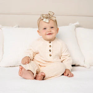 Chiffon Bow Headband - Gold
