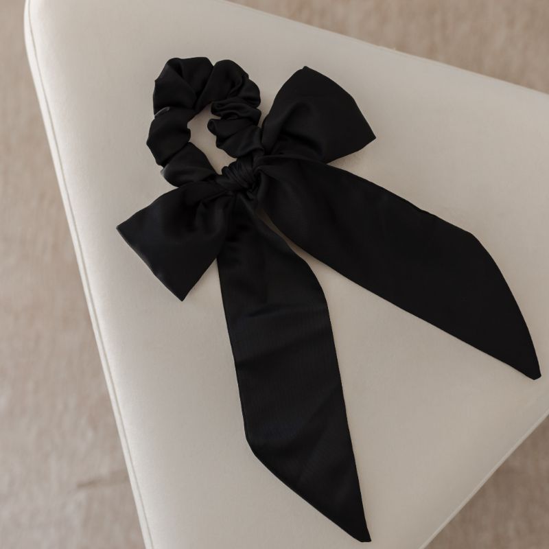 Bow Scrunchie - Black