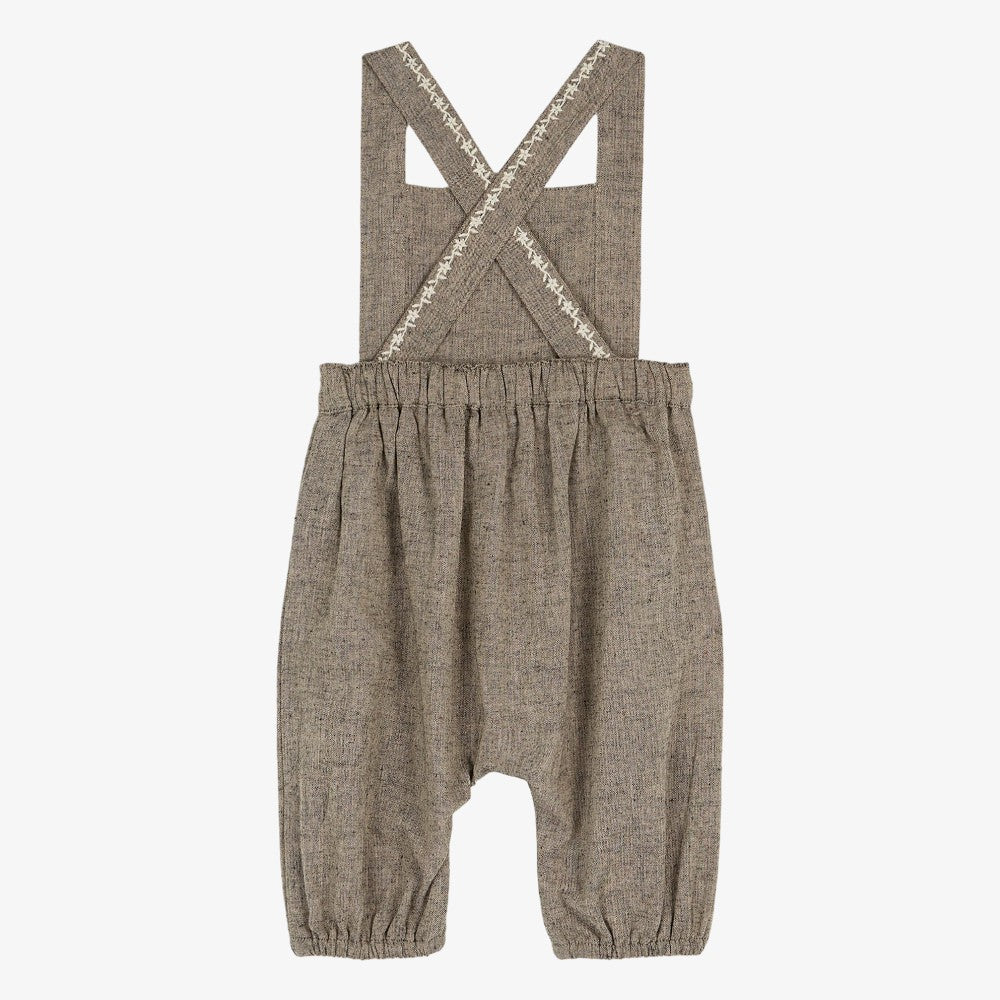 Embroidered Overall - Brown