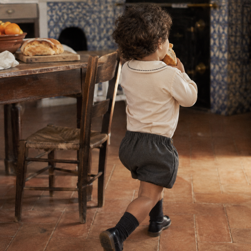 Arthur Shirt And Shorts - Grey &amp; Cream