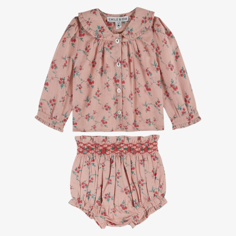 Floral Blouse And Bloomer - Aster