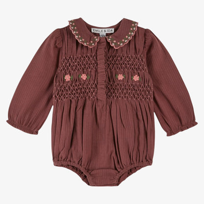Smock Romper - Violine