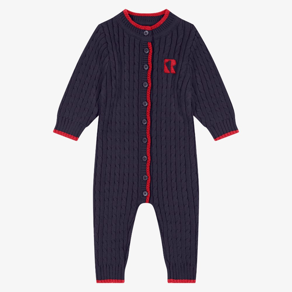 Aspen Cable Knit Romper - Navy