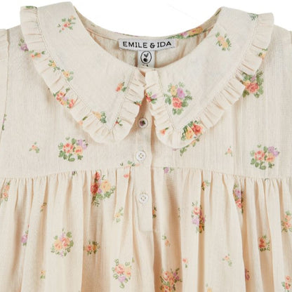 Smock Floral Dress - Cream