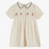 Embroidered Smock Dress - Cream