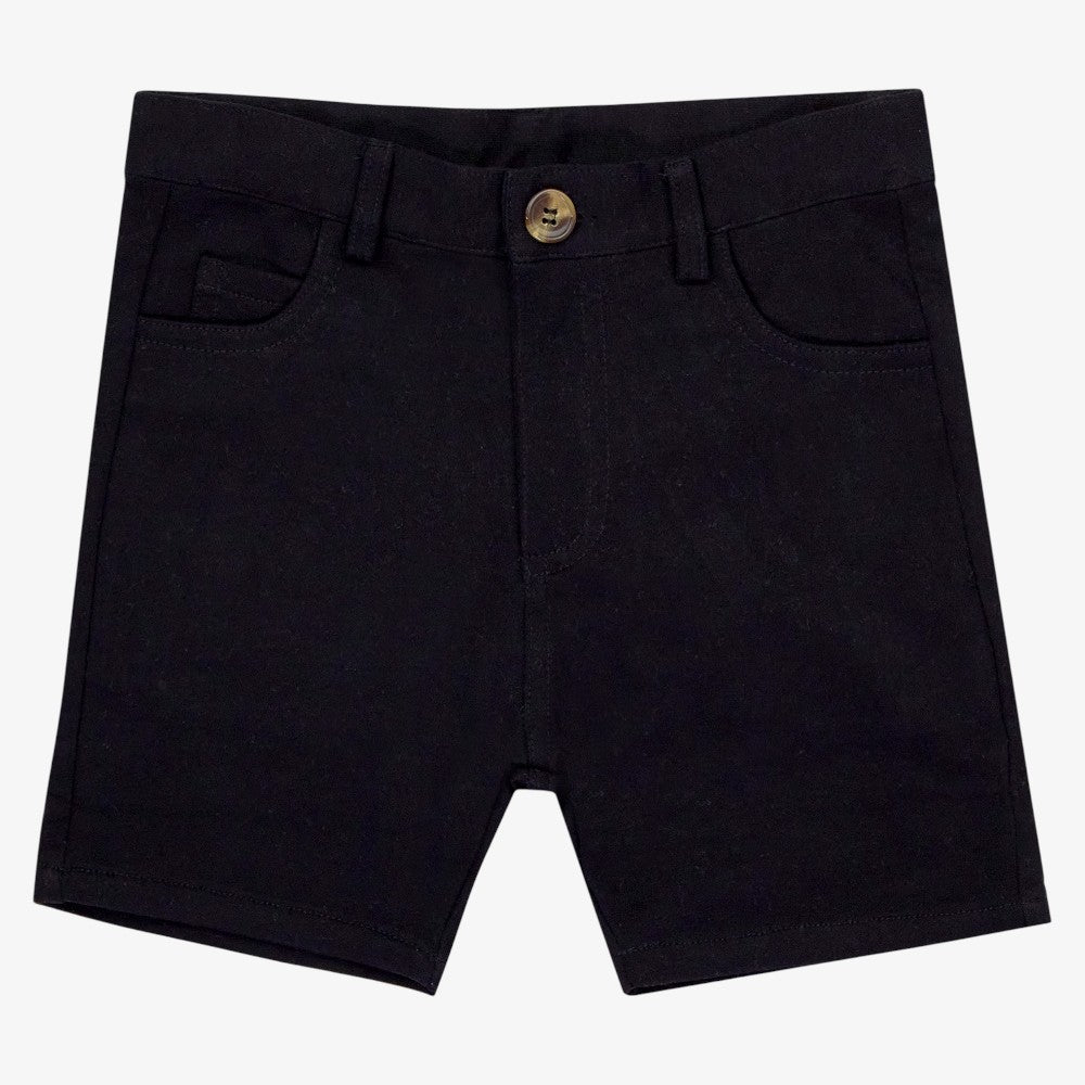 Slim Knit Shorts - Black