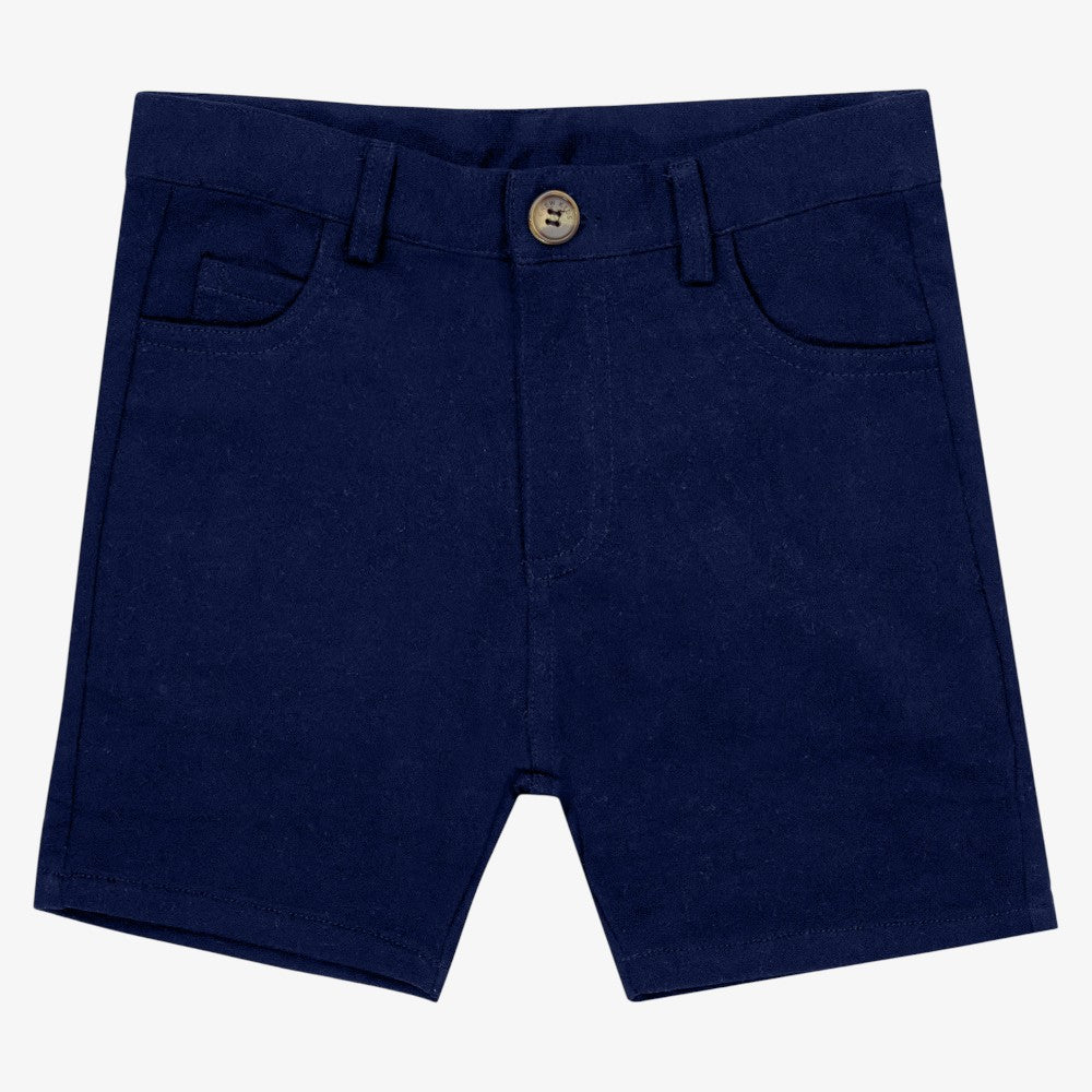 Slim Knit Shorts - Navy
