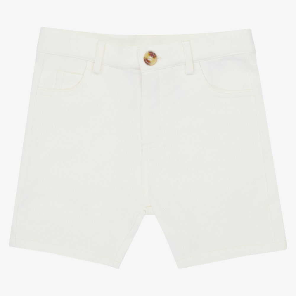 Slim Knit Shorts - Offwhite