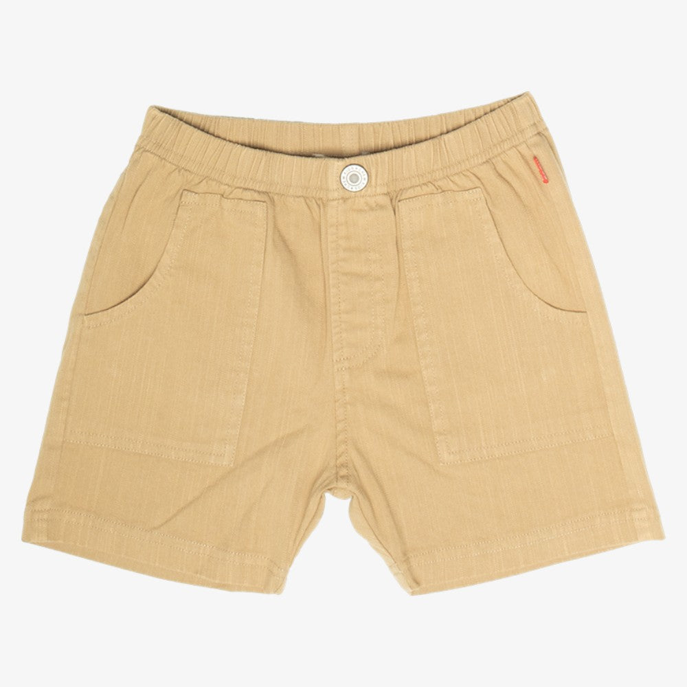 Pull On Washed Chino Shorts - Sand