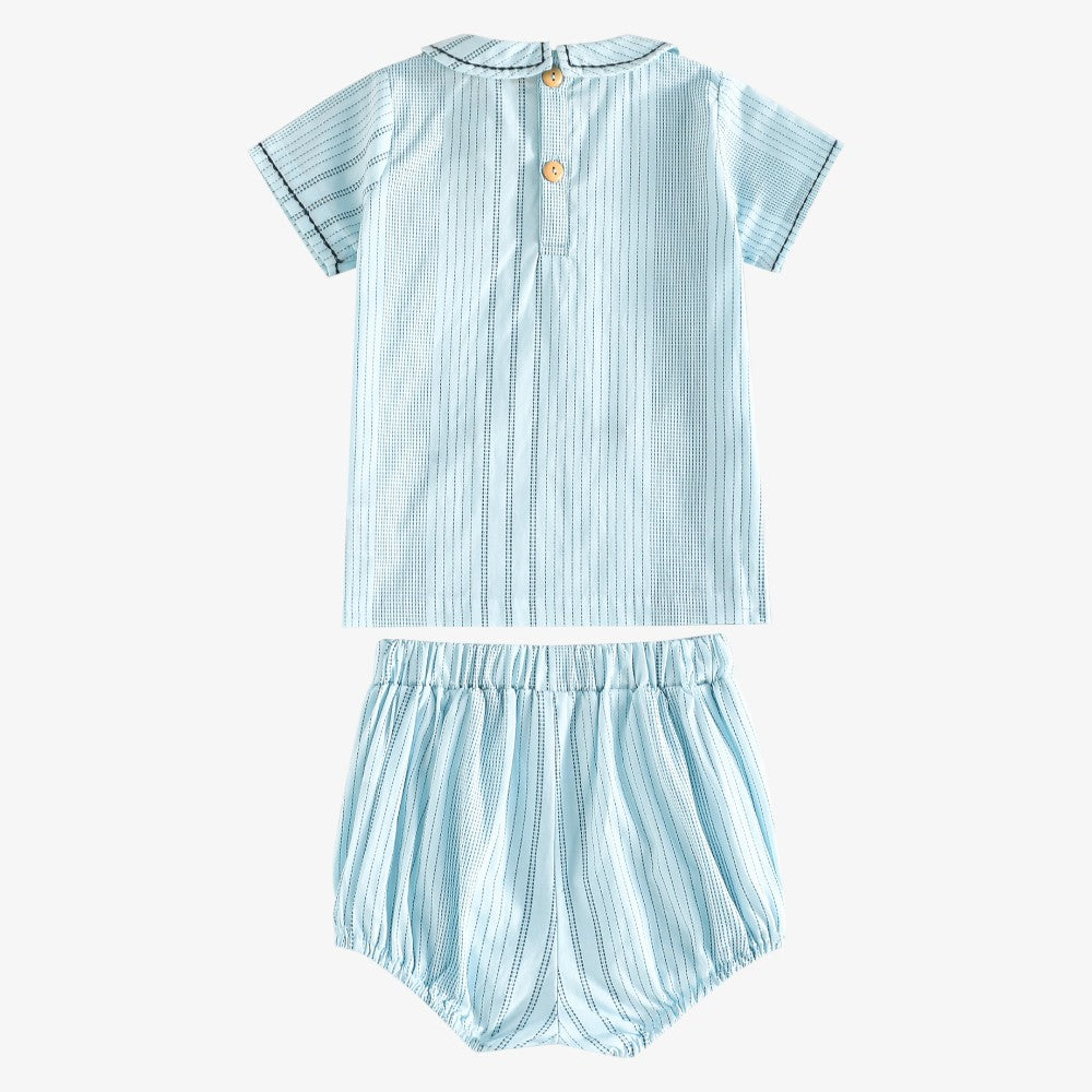 Alfie Print Shirt And Bloomer - Blue