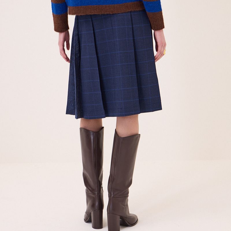 Pleated Skirt - Navy