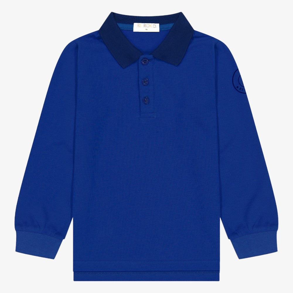 Stamped Polo - Cobalt