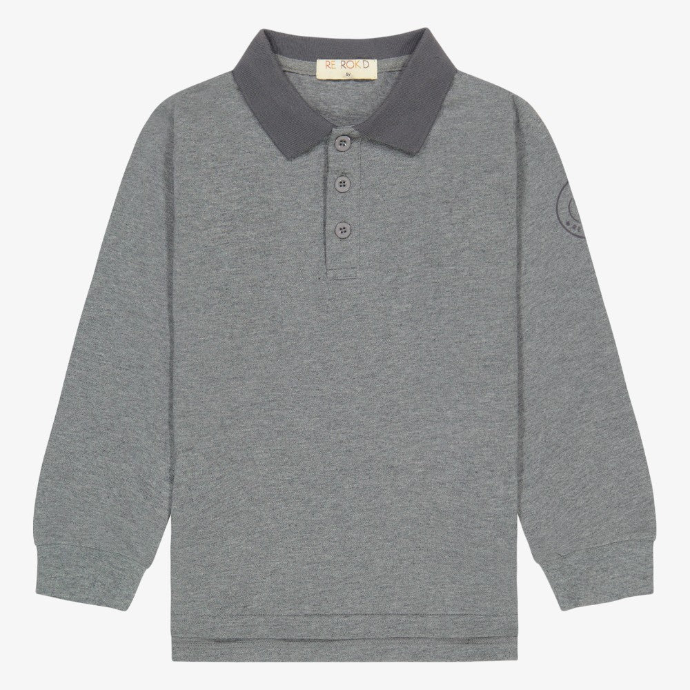 Stamped Polo - Grey