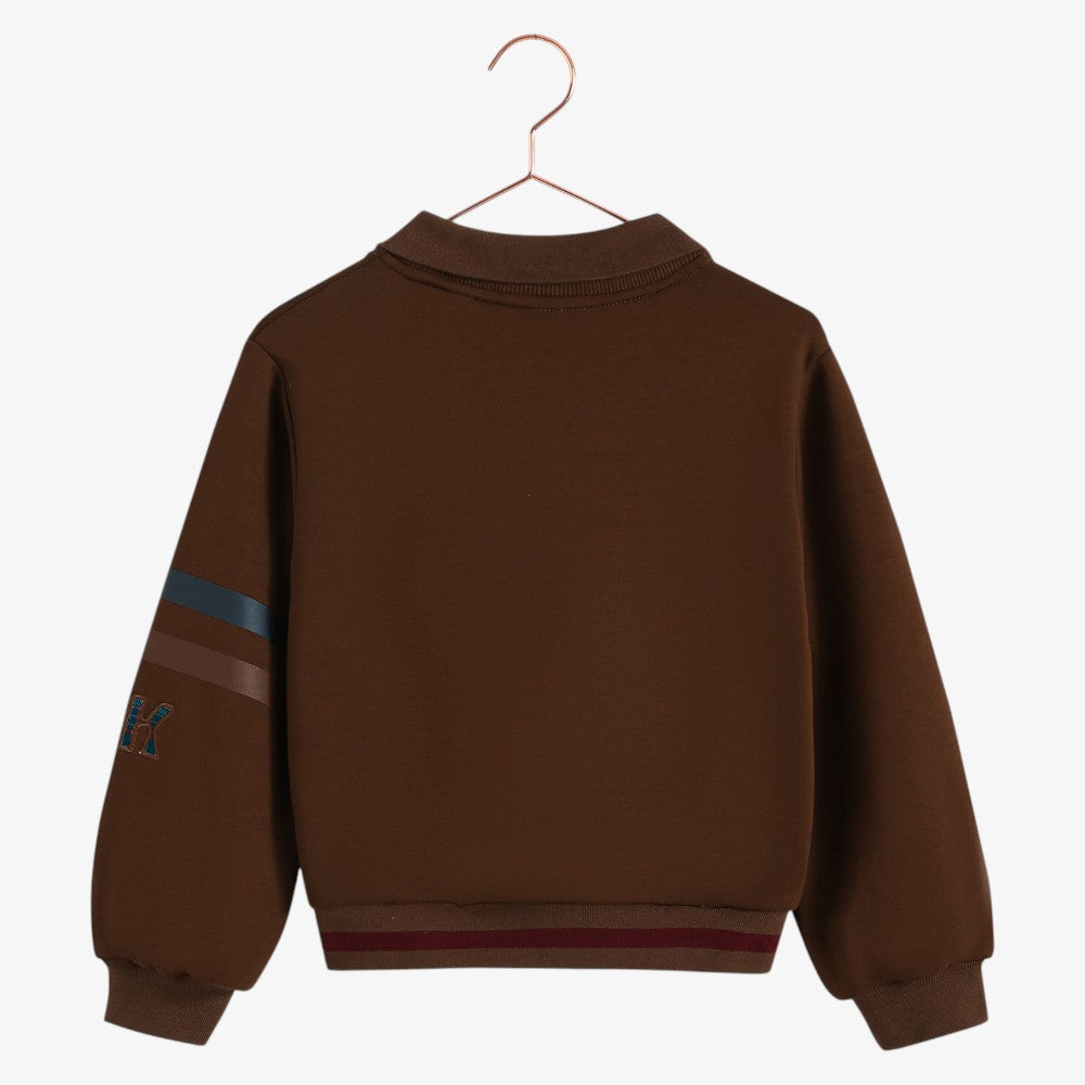 Arden Collar Sweatshirt - Chestnut