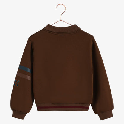 Arden Collar Sweatshirt - Chestnut