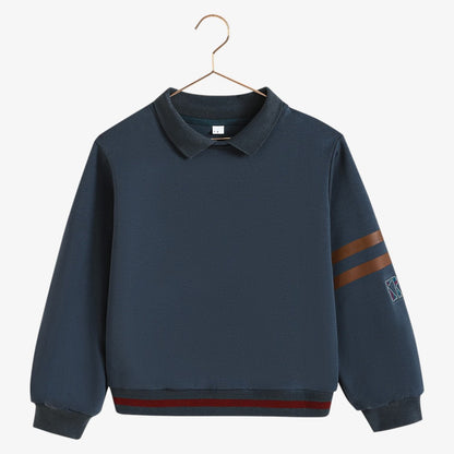 Arden Collar Sweatshirt - Indigo