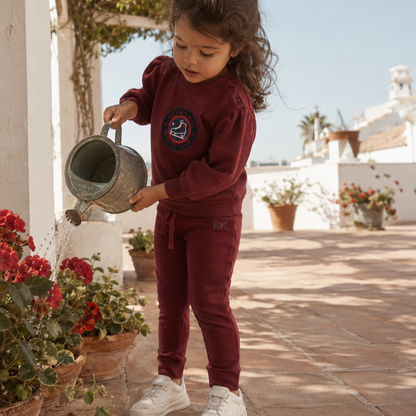 Arden Scuba Sweat Set - Cranberry