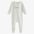 Bon Huer Print Footie - White