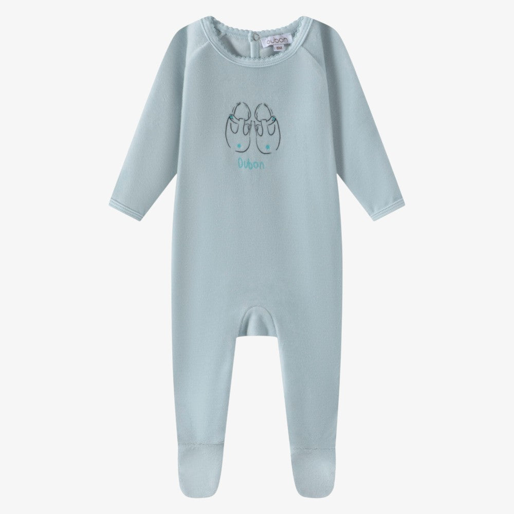 Bootie Print Footie - Blue