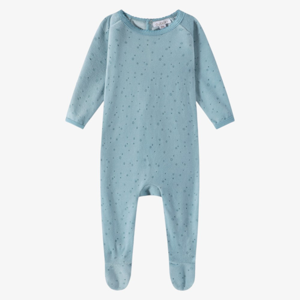 Star Print Footie - Blue