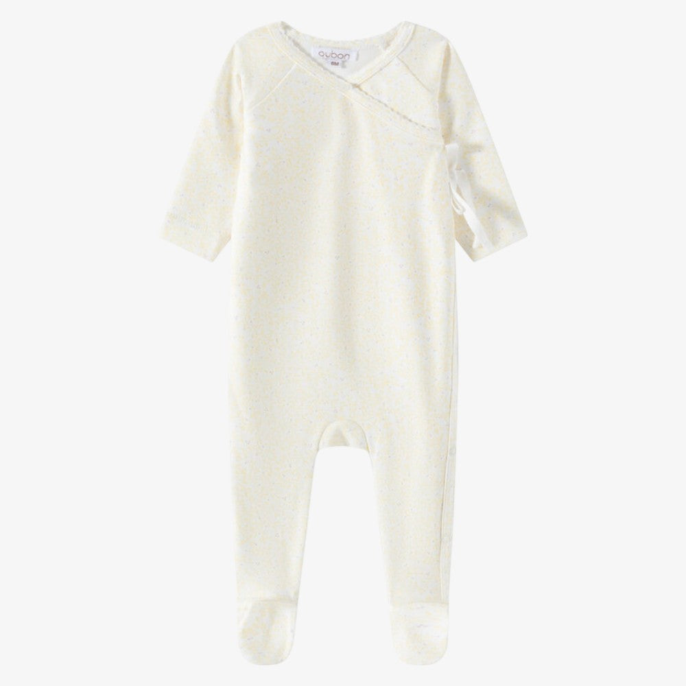 Allover Print Footie - White