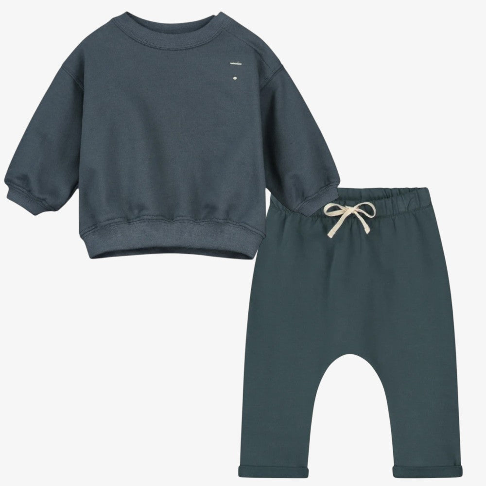 Sweatshirt And Pants - Blue Grey