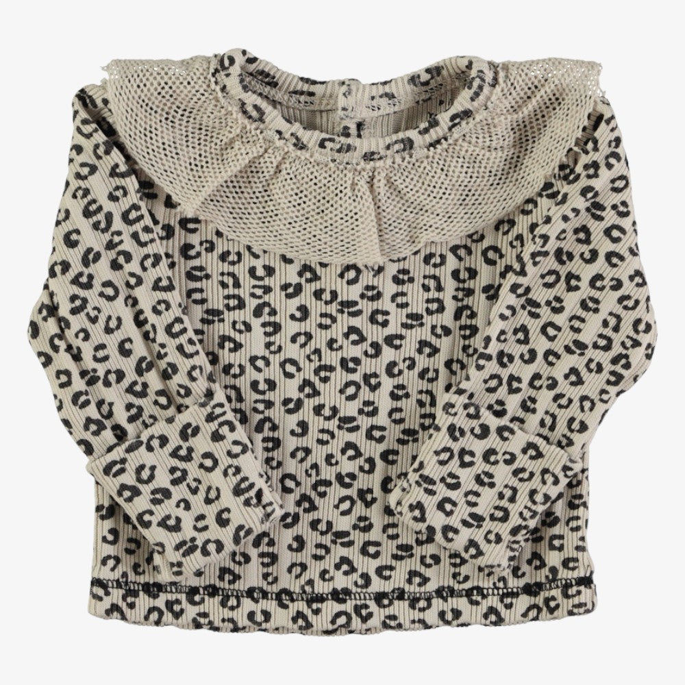 Leopard Shirt And Leggings - Light Grey