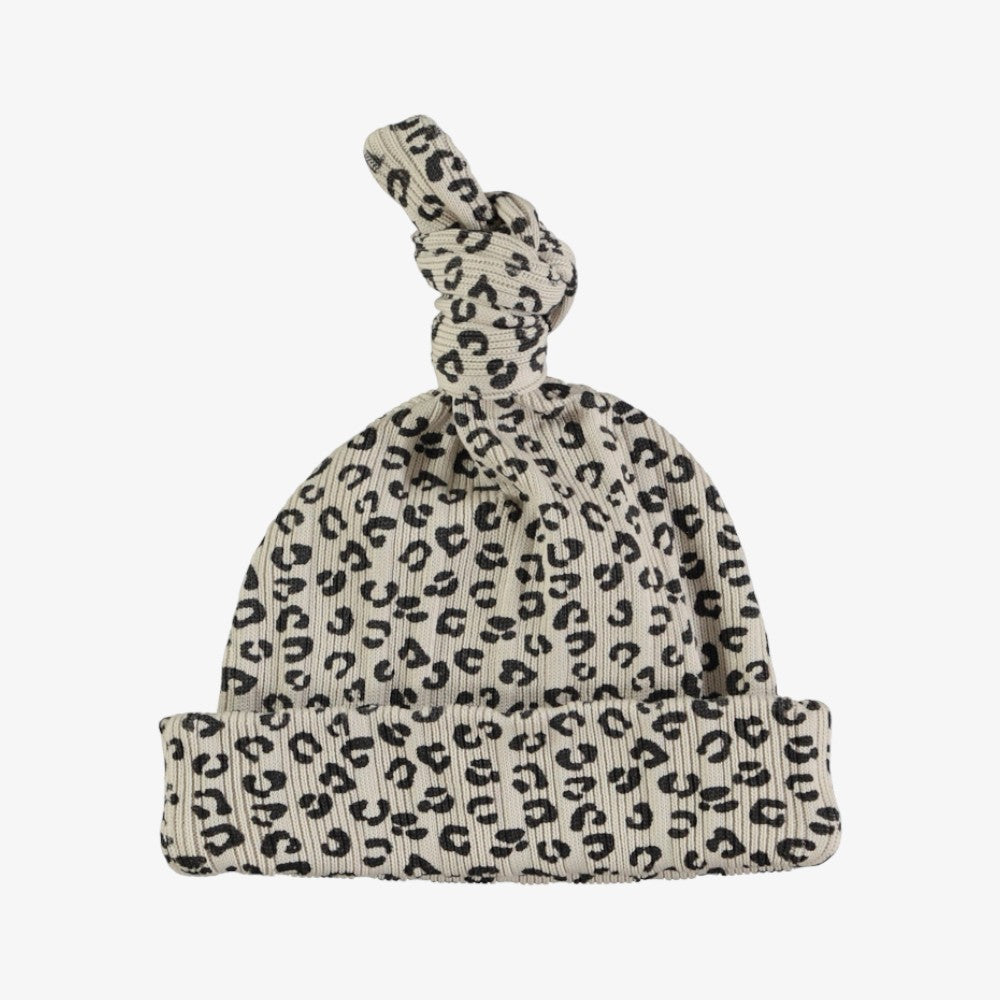 Leopard Hat - Light Grey