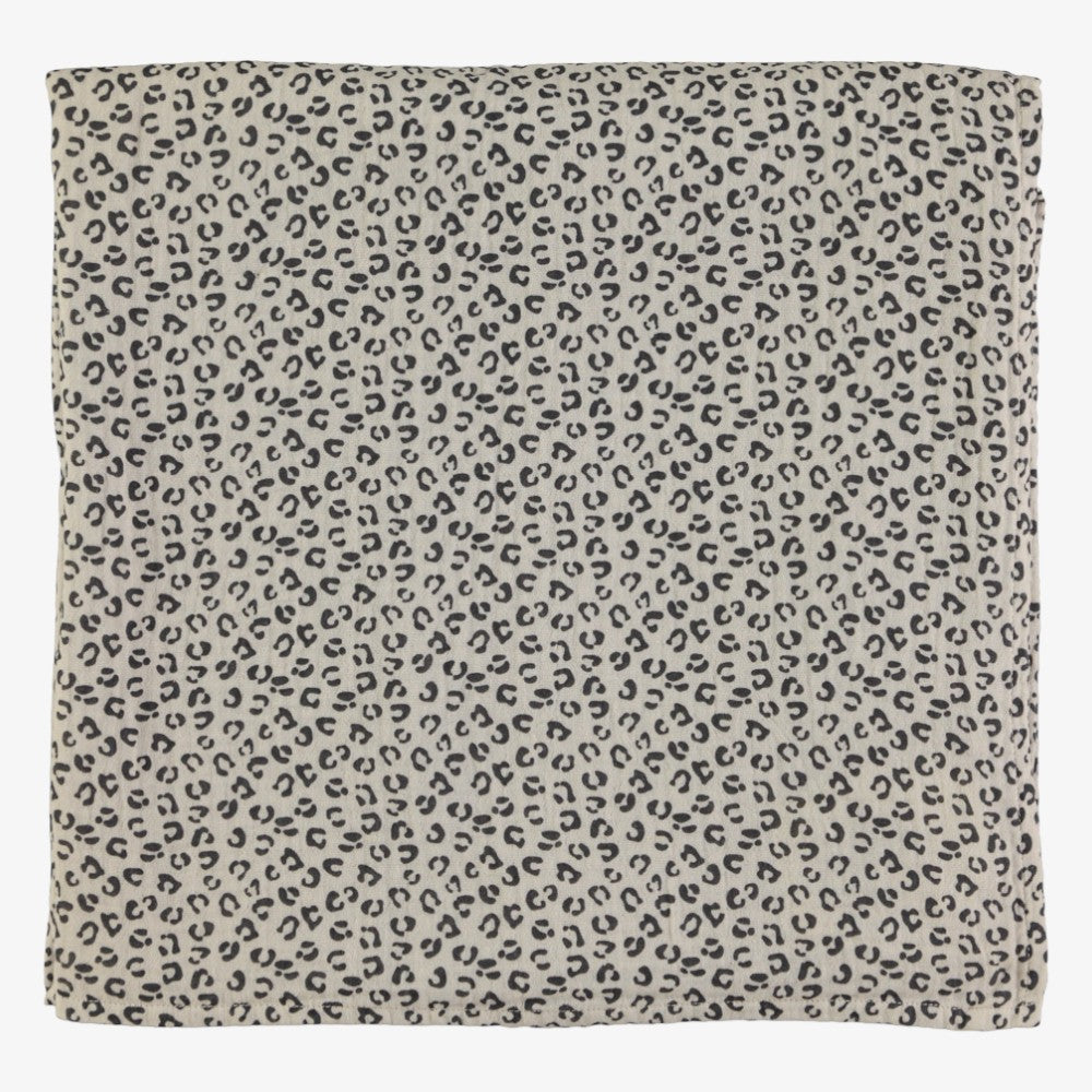 Leopard Swaddle - Light Grey