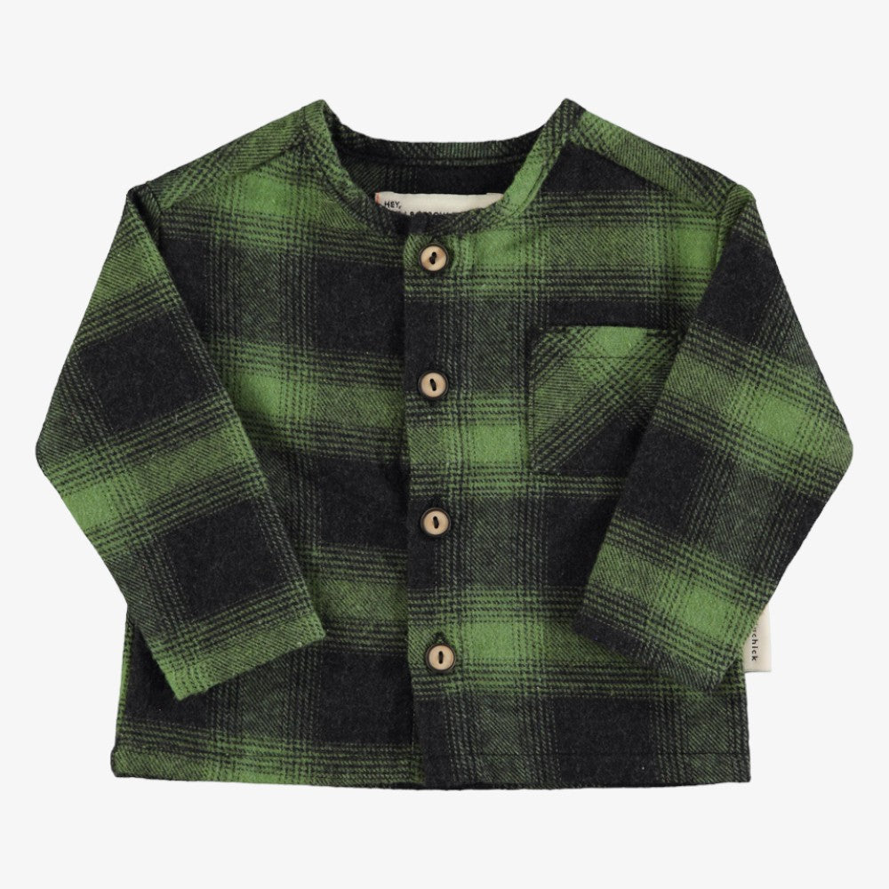 Check Shirt - Green-black