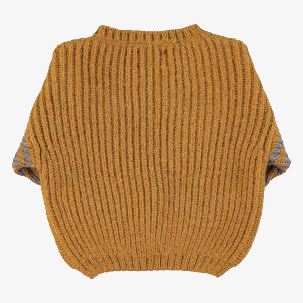 Knit Sweater - Camel-grey