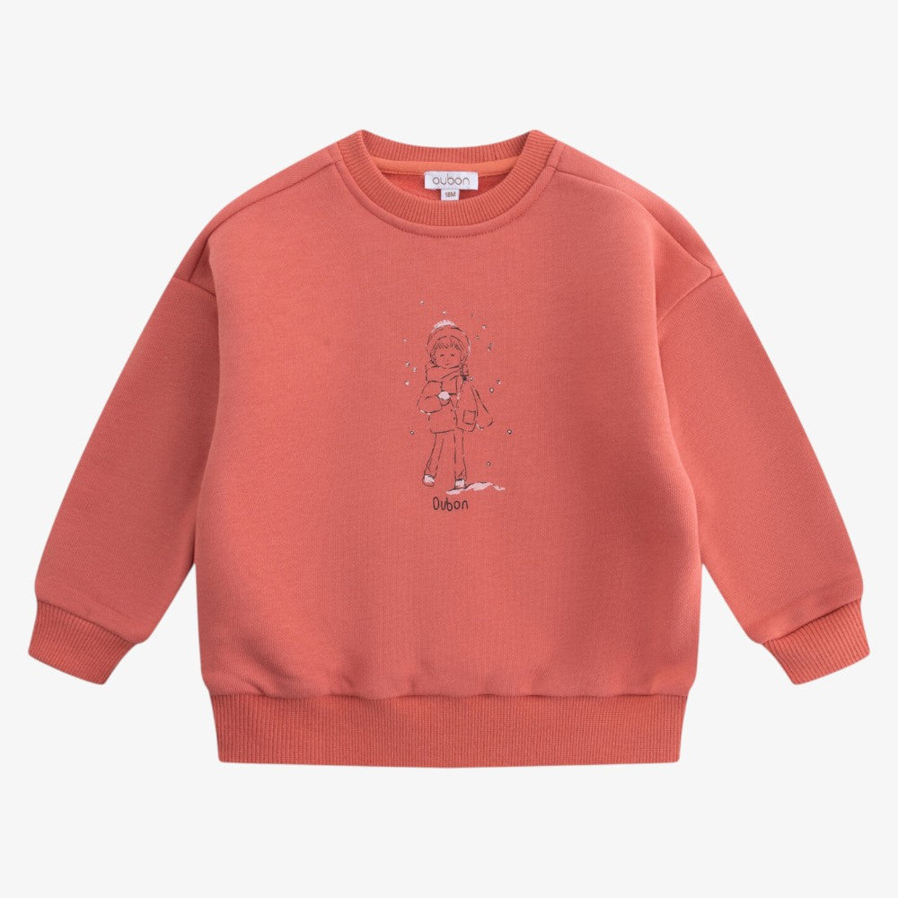 Snow Sweatshirt And Pants - Coral